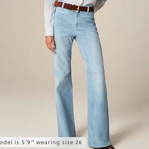J crew daisy sky blue Vintage flare pant in corduroy